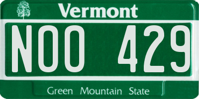 VT license plate NOO429