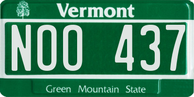 VT license plate NOO437