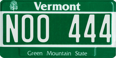 VT license plate NOO444