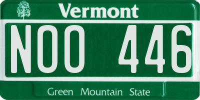 VT license plate NOO446