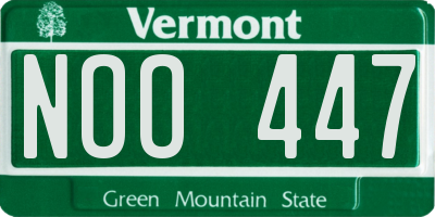VT license plate NOO447