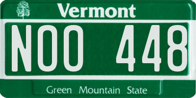 VT license plate NOO448