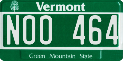 VT license plate NOO464