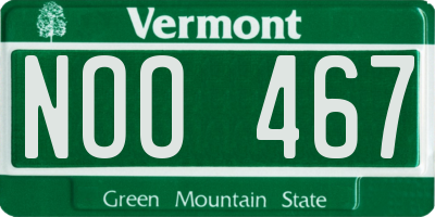 VT license plate NOO467