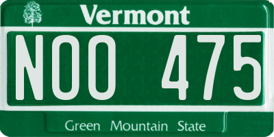 VT license plate NOO475