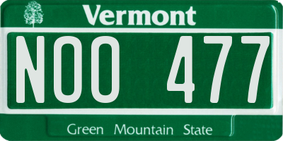 VT license plate NOO477
