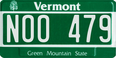 VT license plate NOO479