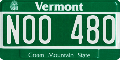 VT license plate NOO480