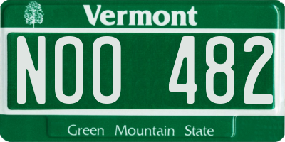 VT license plate NOO482