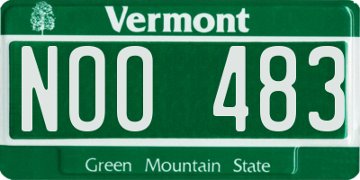 VT license plate NOO483