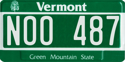 VT license plate NOO487