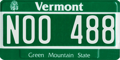VT license plate NOO488
