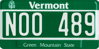 VT license plate NOO489