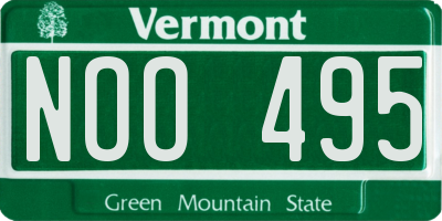 VT license plate NOO495