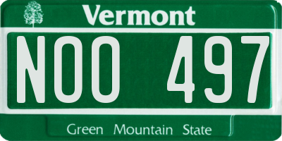 VT license plate NOO497
