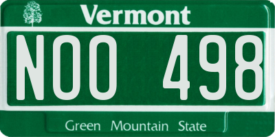 VT license plate NOO498