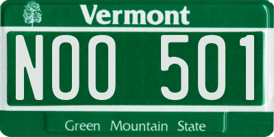 VT license plate NOO501