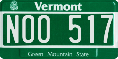 VT license plate NOO517