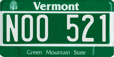 VT license plate NOO521