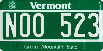 VT license plate NOO523