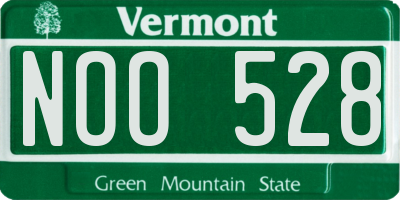 VT license plate NOO528
