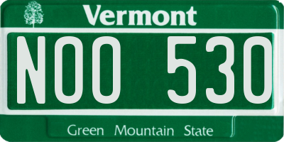 VT license plate NOO530