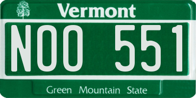 VT license plate NOO551