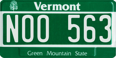 VT license plate NOO563
