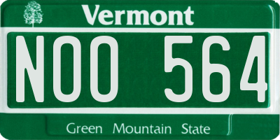 VT license plate NOO564