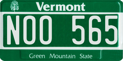 VT license plate NOO565