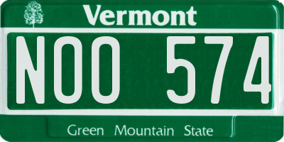 VT license plate NOO574