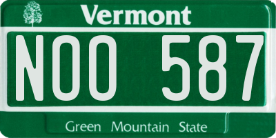 VT license plate NOO587