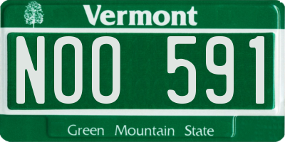 VT license plate NOO591
