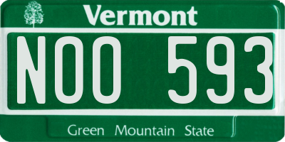 VT license plate NOO593