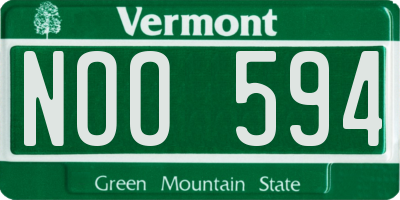 VT license plate NOO594