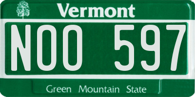 VT license plate NOO597