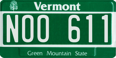 VT license plate NOO611