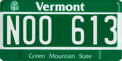 VT license plate NOO613