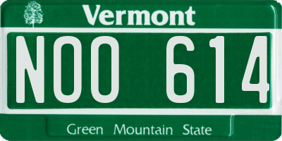VT license plate NOO614