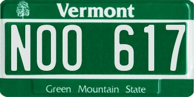 VT license plate NOO617