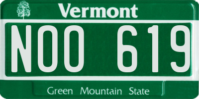 VT license plate NOO619