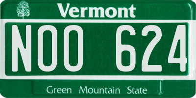 VT license plate NOO624