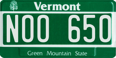VT license plate NOO650