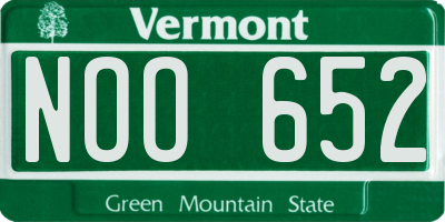VT license plate NOO652