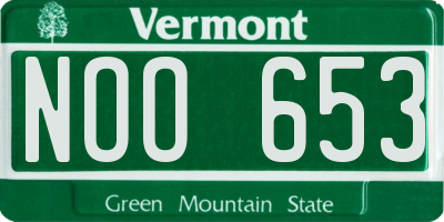VT license plate NOO653