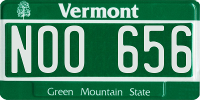 VT license plate NOO656