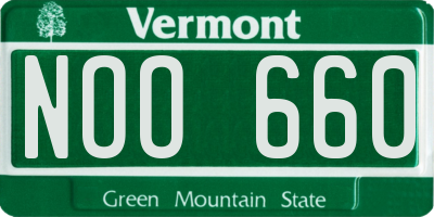 VT license plate NOO660