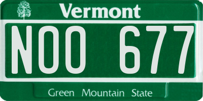 VT license plate NOO677