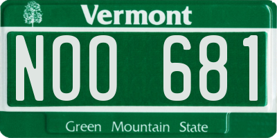 VT license plate NOO681