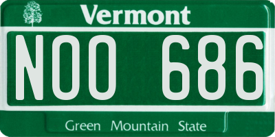 VT license plate NOO686